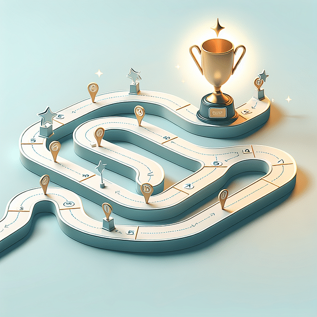 a roadmap leading to a shining career goal