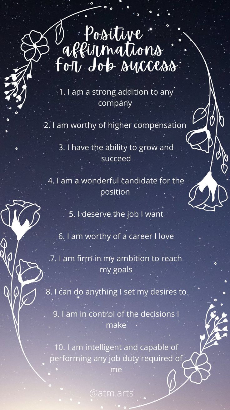 positive affirmations for career success