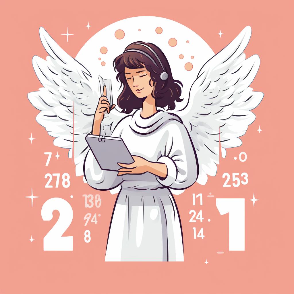 A person studying the Angel Numbers Cheat Sheet