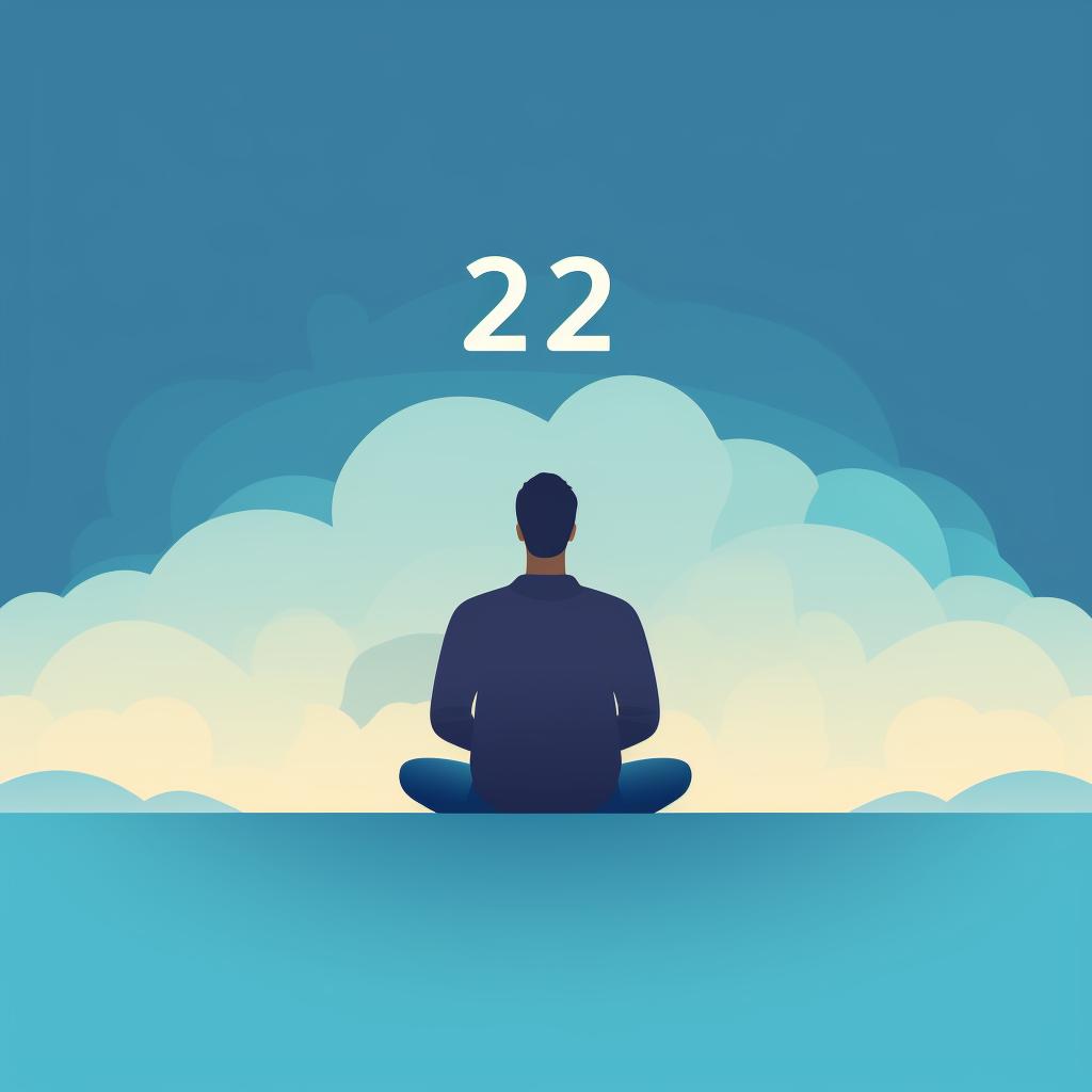 Person sitting peacefully, interpreting the meaning of 222