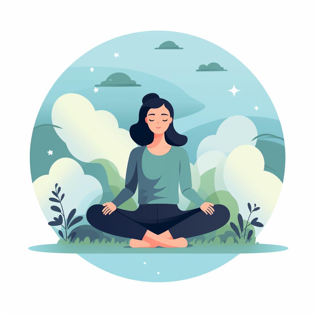 Individual practicing mindfulness