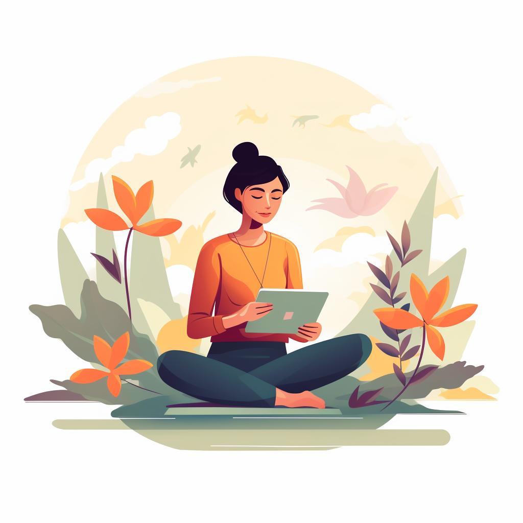 A person journaling their meditation experience