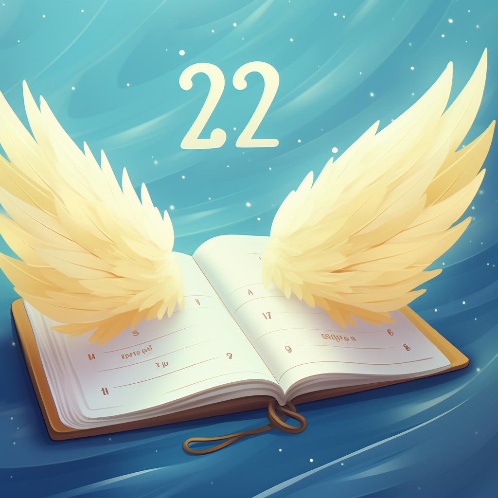 Close-up of angel numbers highlighted in a dream journal